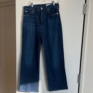 rag & bone Women's Dark Blue Straight Leg Jeans